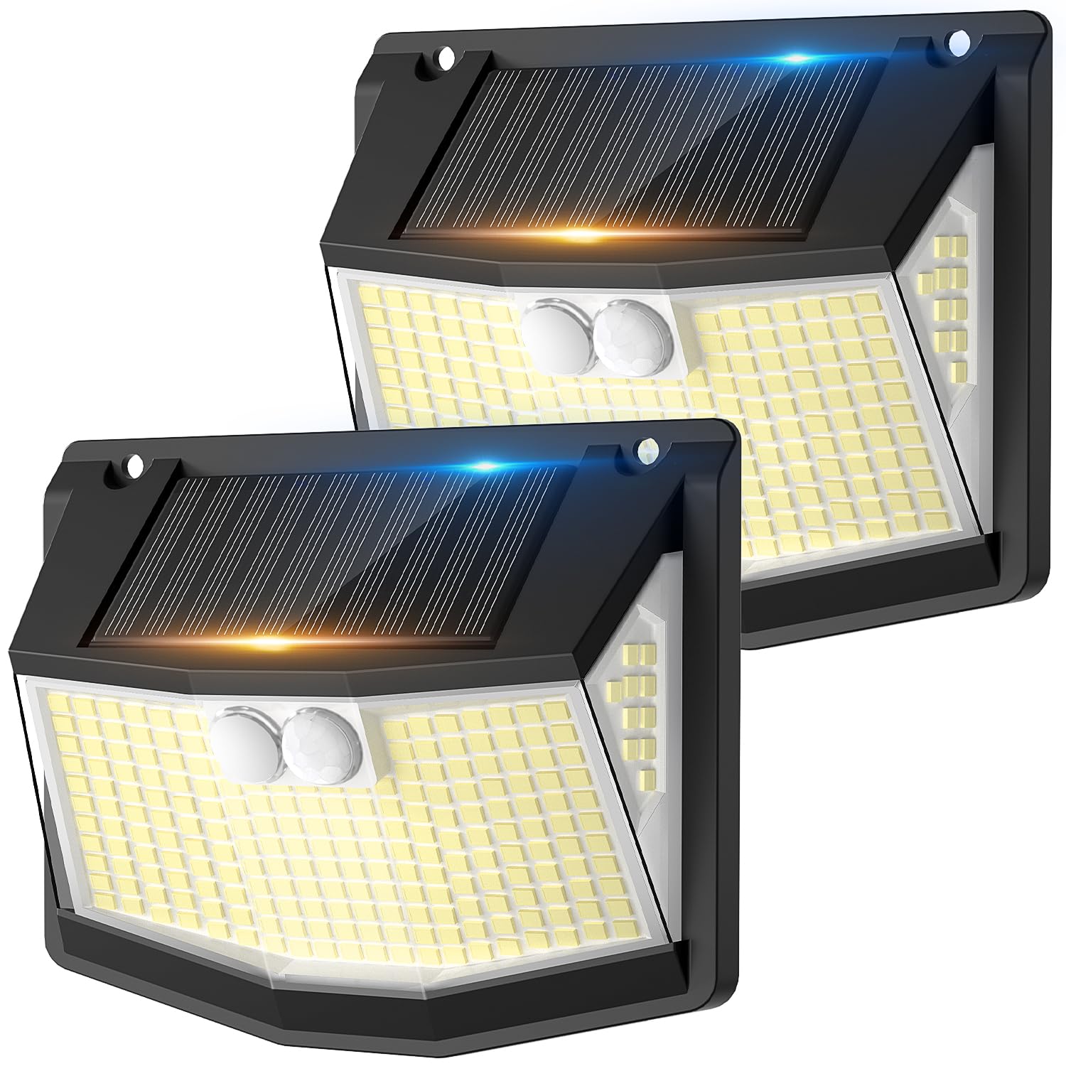 Czhhmart Black Solar Security Lights Outdoor Garden - 248 Led Solar Motion Sensor Light