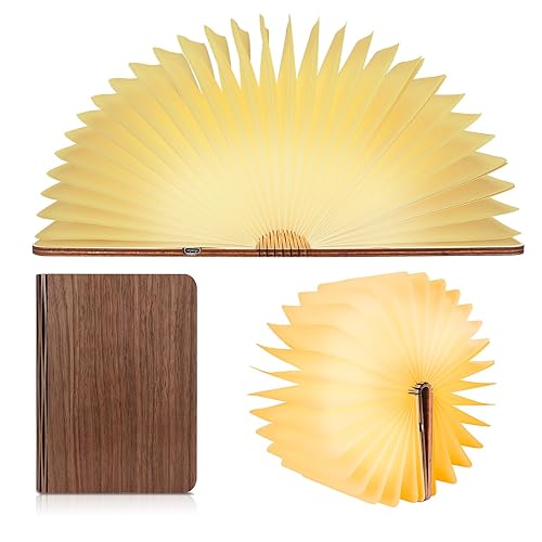 3 Color Lights Book Light, Wooden Design, Reading Lamp with