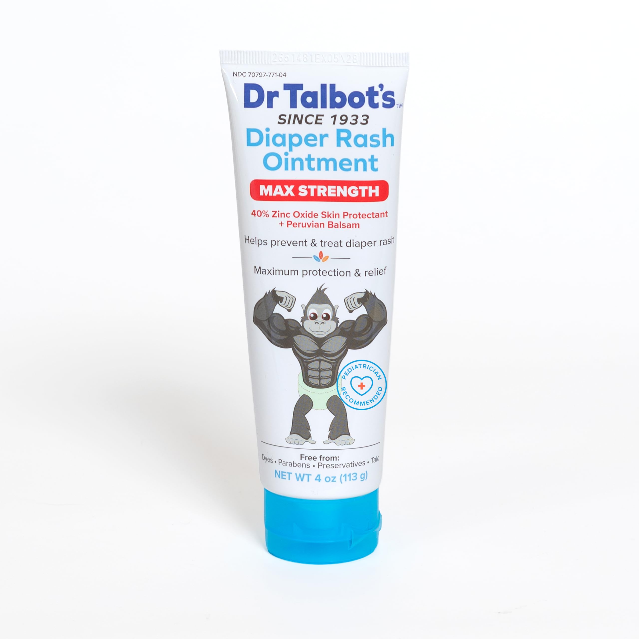 Dr. Talbot's Maximum Strength Diaper Rash Ointment - 4 oz - Zinc Oxide Skin Protectant wi…
