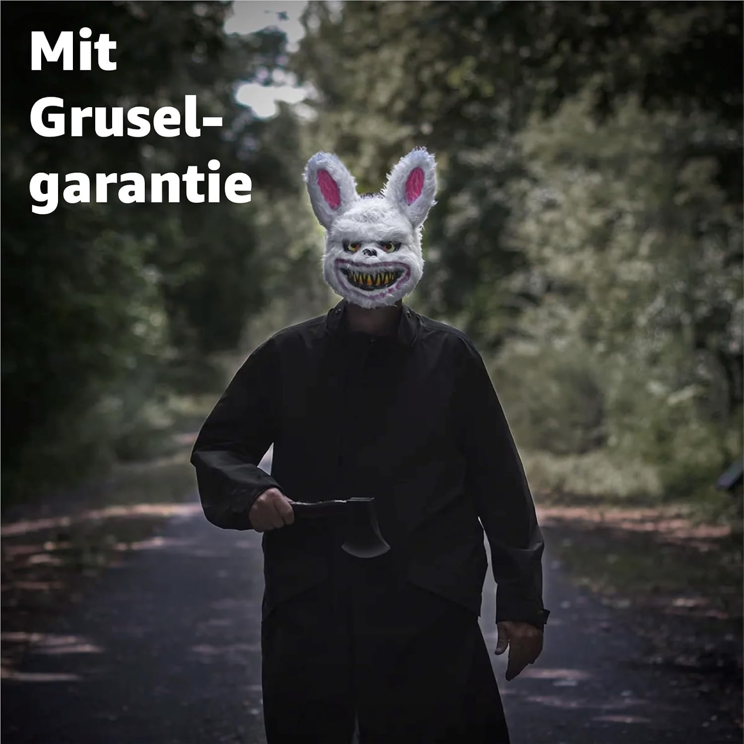 TK Gruppe Timo Klingler Maschera come accessorio per costume per uomo e donna, bambini e adulti, per Halloween e carnevale Coniglio horror
