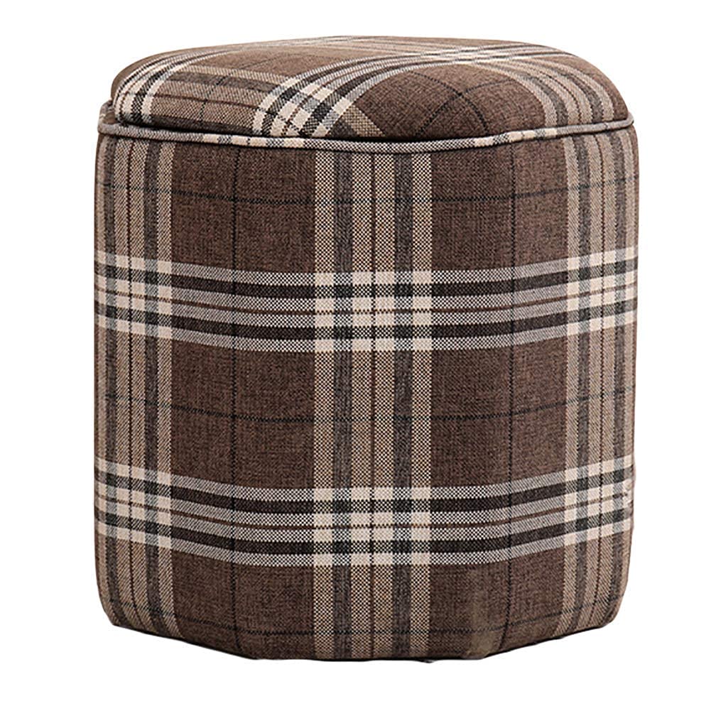 Pouf de siège haut de gamme en tissu de lin rembourré pour une décoration épurée