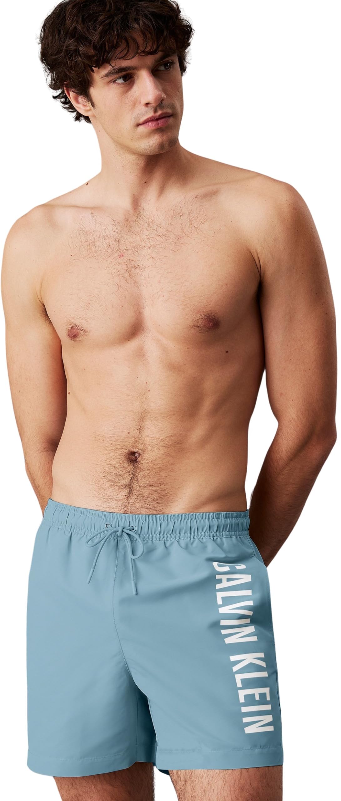 Calvin Klein Hombre Bañador Medium Drawstring Pernera Larga