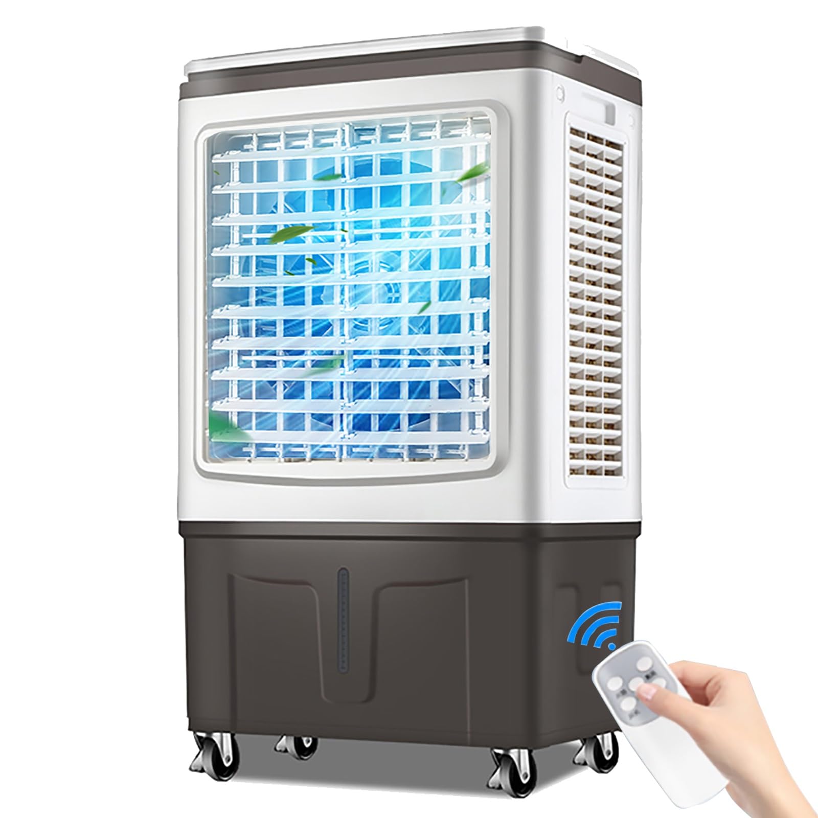 30L Portable Air Cooler with 3 Operational Modes & 3 Speeds Cooling Fan, 3 in 1 Evaporative Air Cooler, Lightweight, Low Noise, for Home Office Work Outdoor ( Color : With Remote , Size : 48x35x85cm )