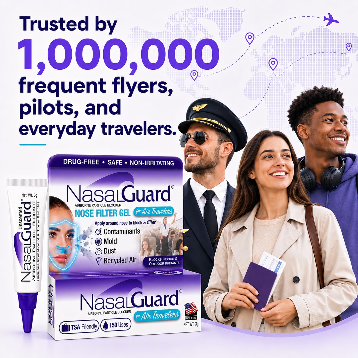 Nasal Filter Gel for Air Travel, Cabin Dust Block, Unscented 3g — Amazon image 4