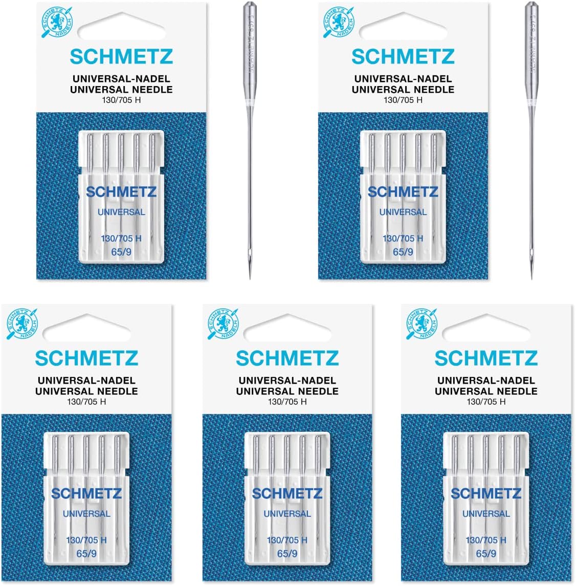 SCHMETZ Universal Machine Needles - Size 9/65 5 Per Package (Pack of 10)