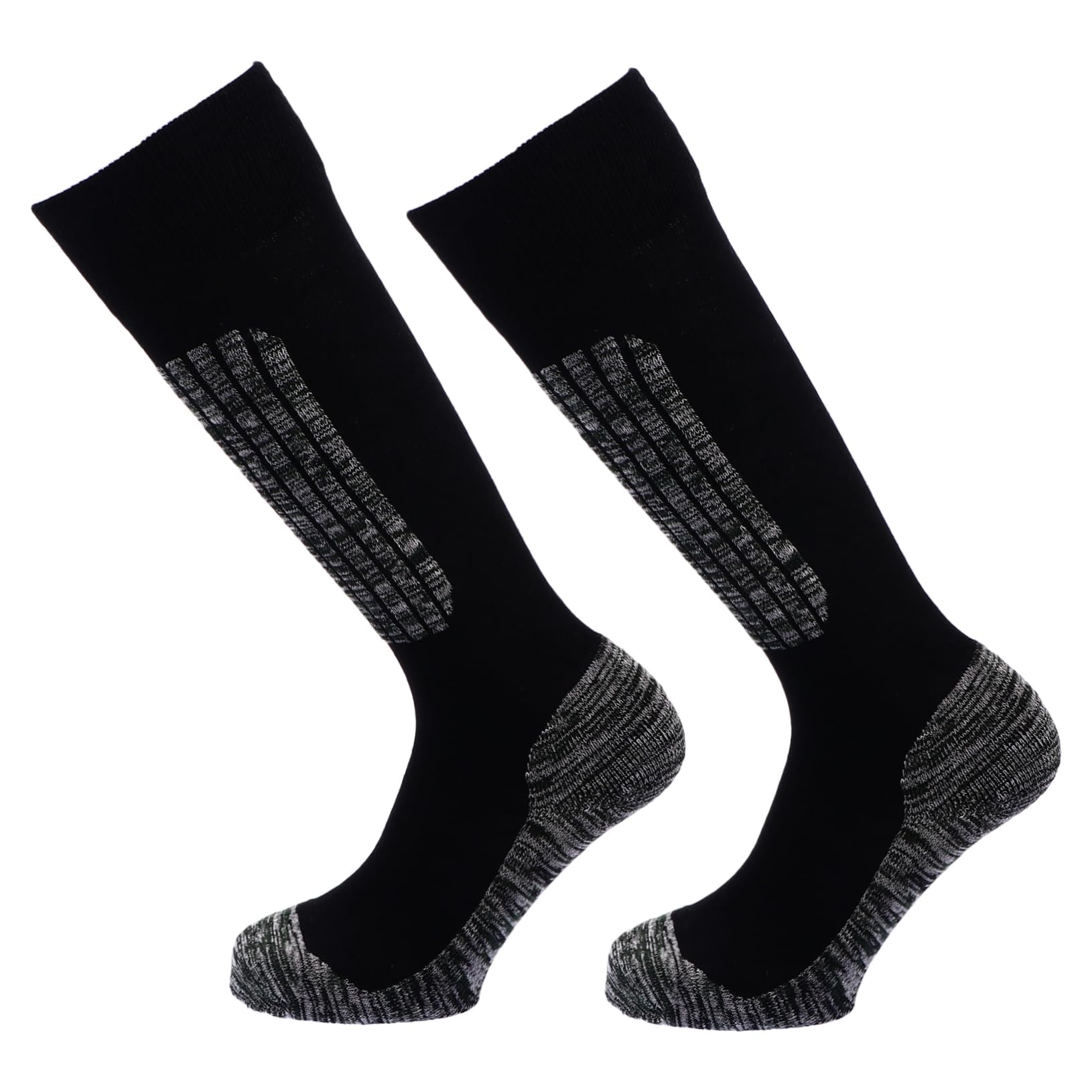 2 Pairs Ski Socks Calf Socks Sports Autumn Winter Stocking Black Ski Warm Stocking Striped Socks Calf/3309