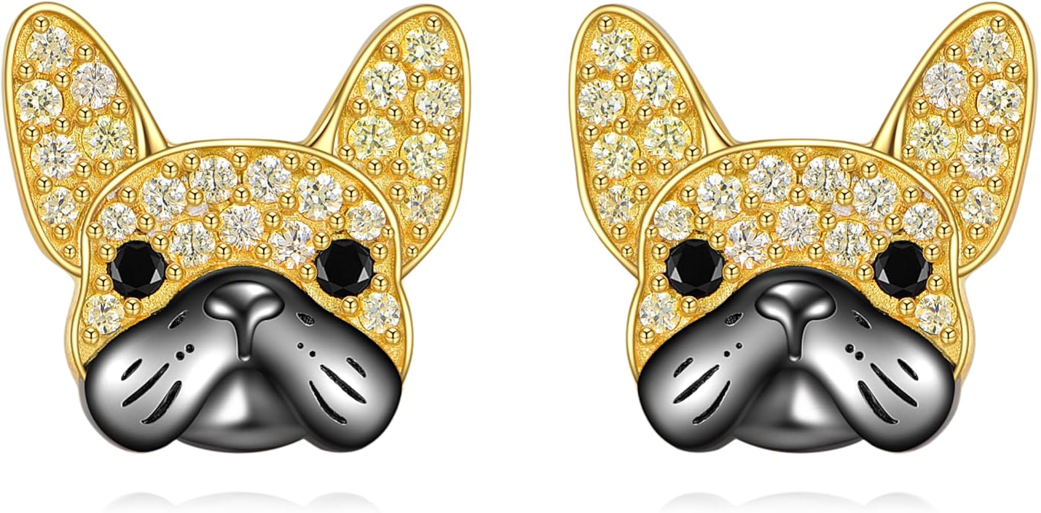 Orecchini per cani in argento sterling, orecchini postali carini