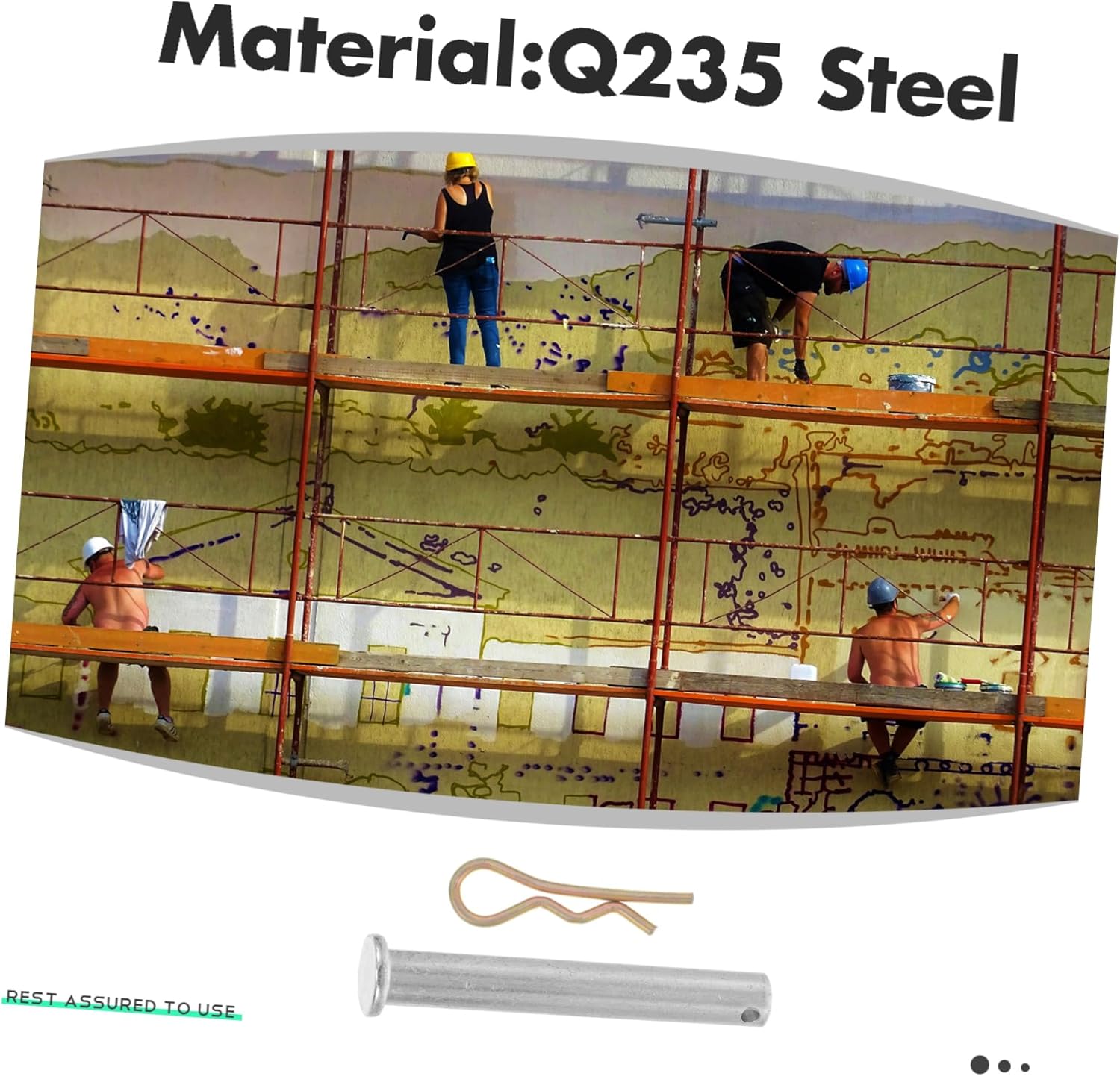 TEHAUX 40pcs Scaffolding Coupling and Clips Fixed Lock for Scaffolding Equipment Easy to Install and Remove for Construction Use