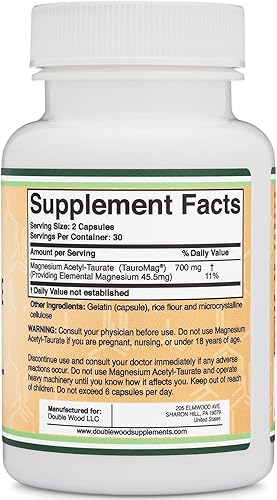 Miniatura 3 de Acetil-taurato de magnesio (ATA MG, TauroMag) Forma novedosa y patentada de magnesio para el síndrome premenstrual y el alivio de calambres (60