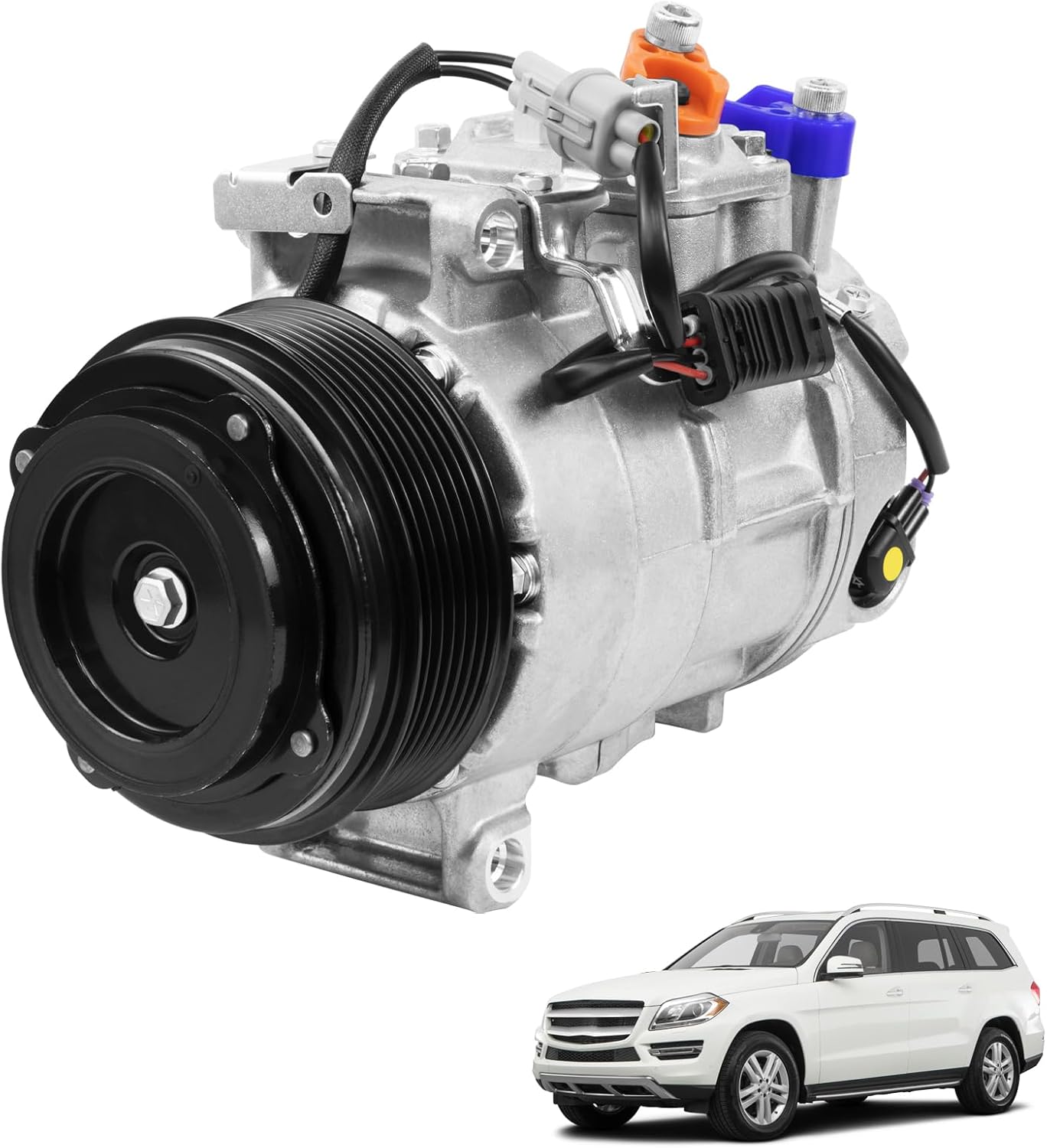 Air Conditioner AC Compressor with Clutch Compatible with Mercedes-Benz GL350 2012 2014 2015 2016 3L,for GLE350d 2016 3L, ML350 2011-2015 3L Replace # DCP17181, A0032306011