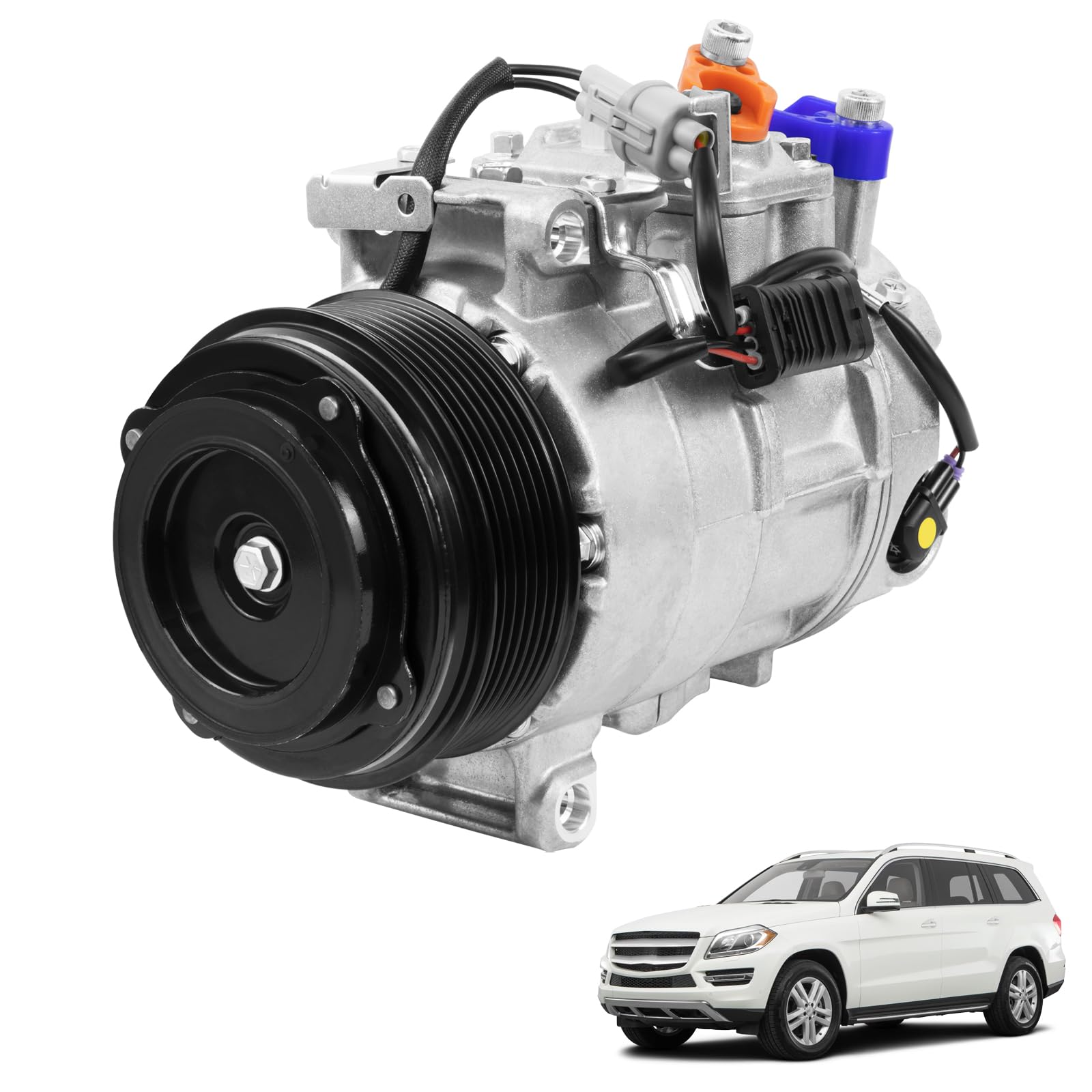 Photo 1 of Air Conditioner AC Compressor with Clutch Compatible with Mercedes-Benz GL350 2012 2014 2015 2016 3L,for GLE350d 2016 3L, ML350 2011-2015 3L Replace # DCP17181, A0032306011