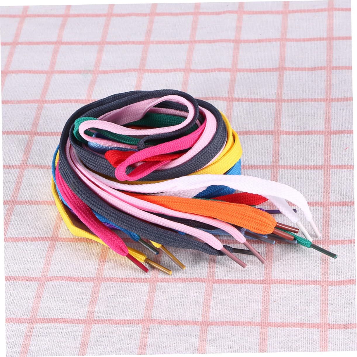 Lacets Plats de Chaussures de Sport Colorés, Lot de 12 Paires