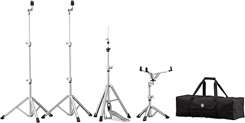 Yamaha HW-3 Premium Ligero, Paquete de Hardware Crosstown de 4 piezas, Hardware que Todo Baterista de Gira Debe Tener