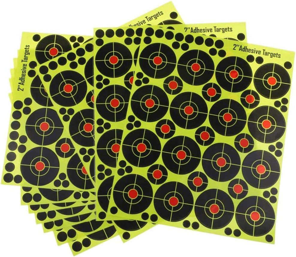 POFET 160pcs Shooting Paper Archery Target Shooting Target Sticker 2inches, Yellow, 5 cm / 2 pouces - Image 4