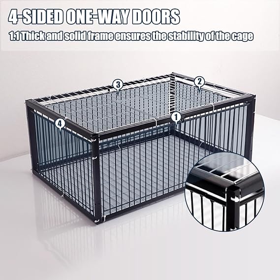 Bird Trap Pigeon Trap With One-way Entrance Animal Trap Easy To Assemble Cage Pigeon Cage 2CM Encryption Anti-escape Design Automatic Collection Bird Trap Suitable For Farms, Woods And Rooftops