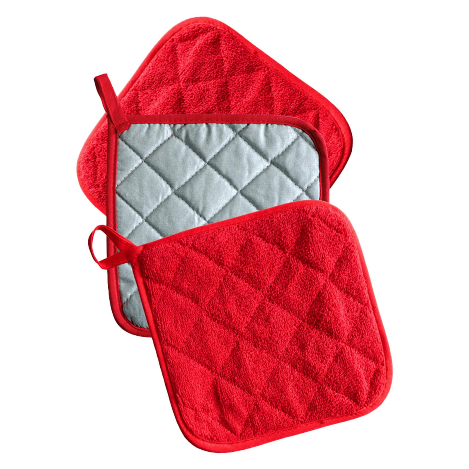 Set Di 6 Presine Per Forno In Cotone | Lavabili In Lavatrice | Anti-calore Fino A 200°C | 2 Pezzi, 6 Colori Vivaci