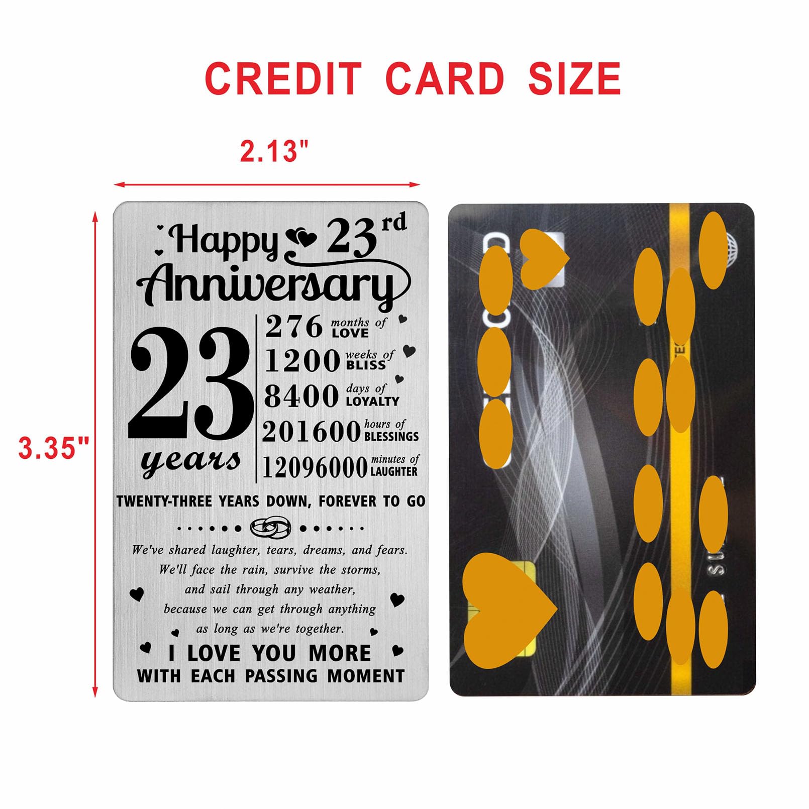 Richesele 23rd Wedding Anniversary Card - Happy 23 Years Together - Elegant Formal Greeting Card for Couples - Image 2