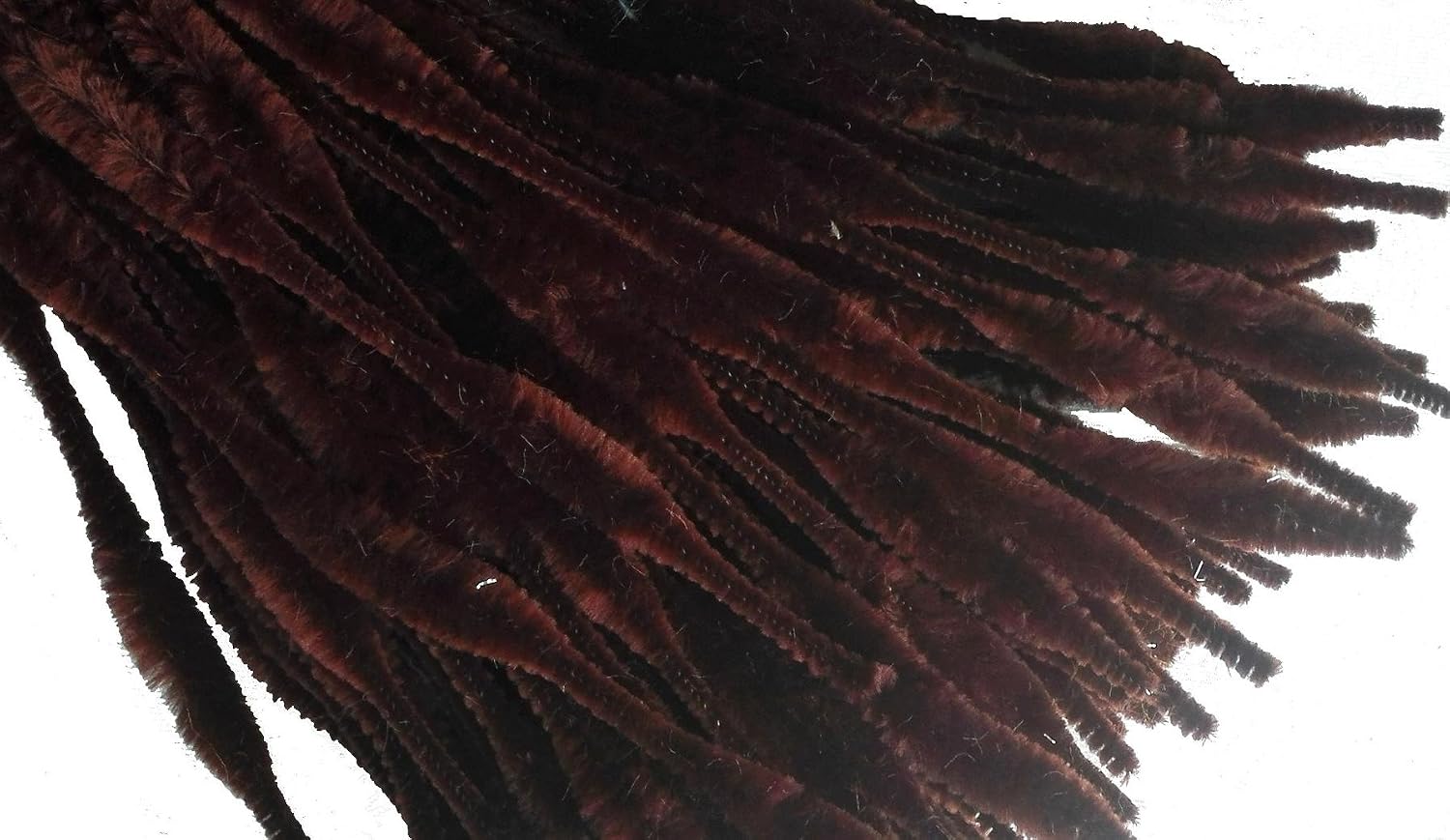 Pack of 100 Pipe Cleaners Fuzzy Bumpy Chenille Stems for Creative Handmade DIY Art Craft (Brown)