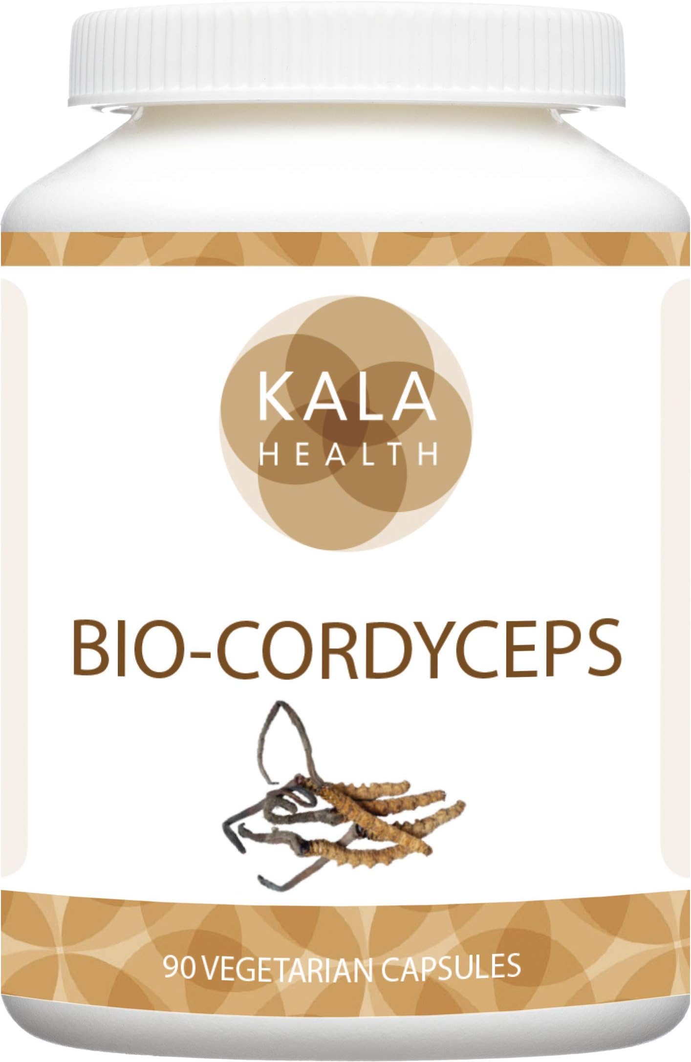 Kala Health - Pure Cordyceps Sinensis 740mg (90 Vegetarian Capsules)- The Natural Mushroom for Increased Vitality, Endurance and Stamina