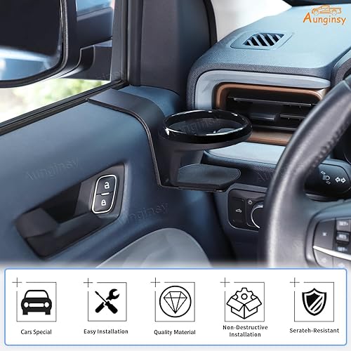 Miniatura 5 de 2 portavasos de automóvil compatibles con Ford Maverick 2022-2025 para panel interior de la puerta, expansor, soporte de agua para bebidas, soporte
