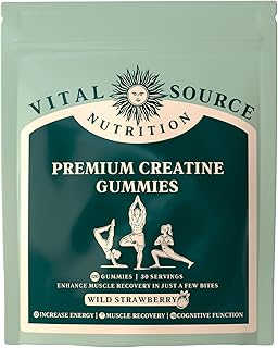 Vital Source Nutrition - Premium Creatine Gummies - Muscle Growth, Recovery & Energy Support - 5g Creatine Monohydrate - V...