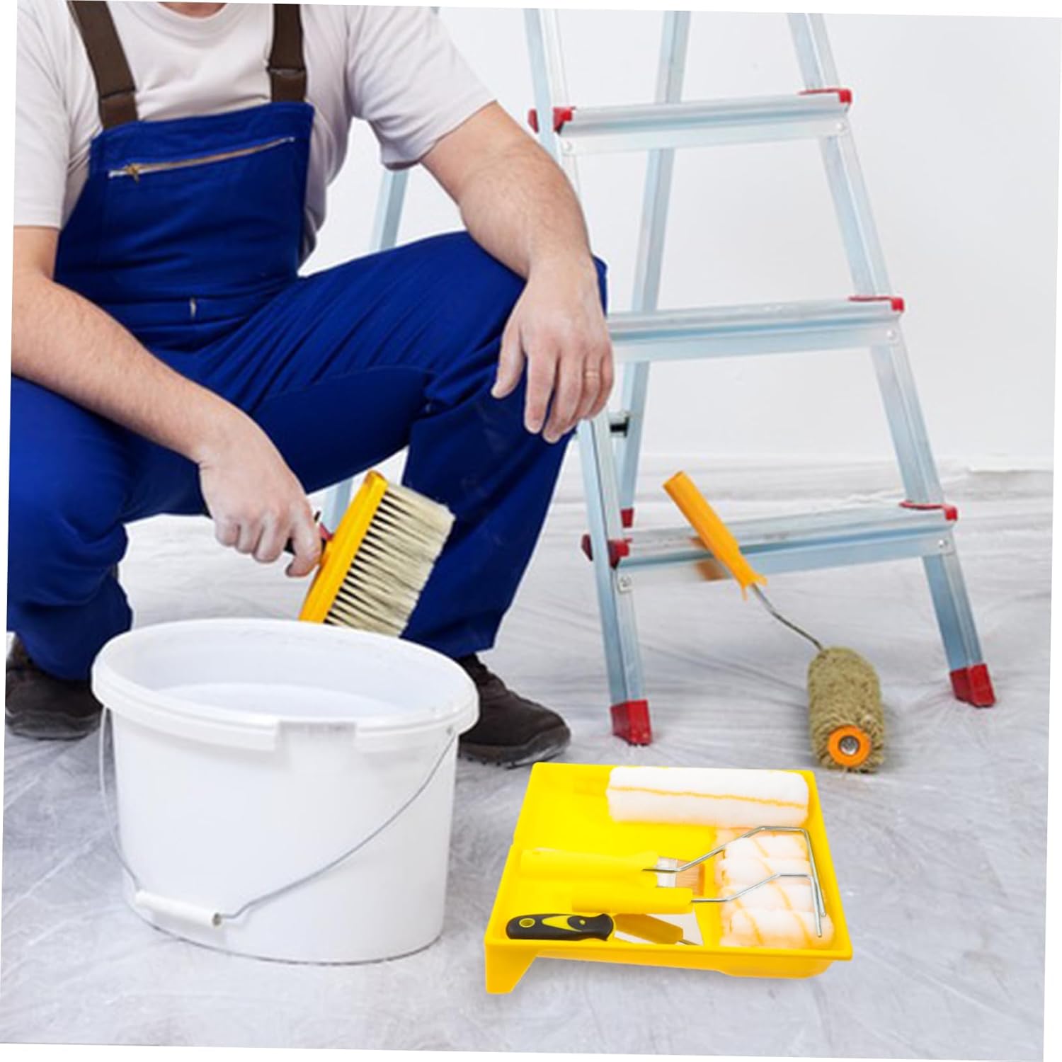 Multifunctional Wall Painting Roller Kit Set Roller Paint Brush Wall Paint Tool Pad for Decoration