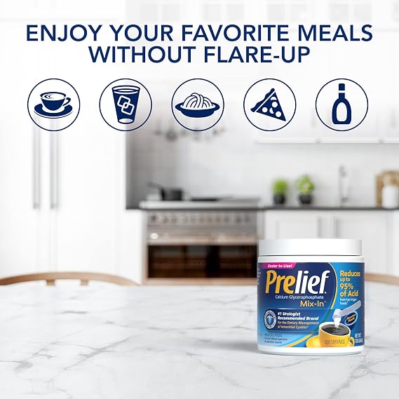 PRELIEF Powder Jar with Serving Scoop, 100 Servings