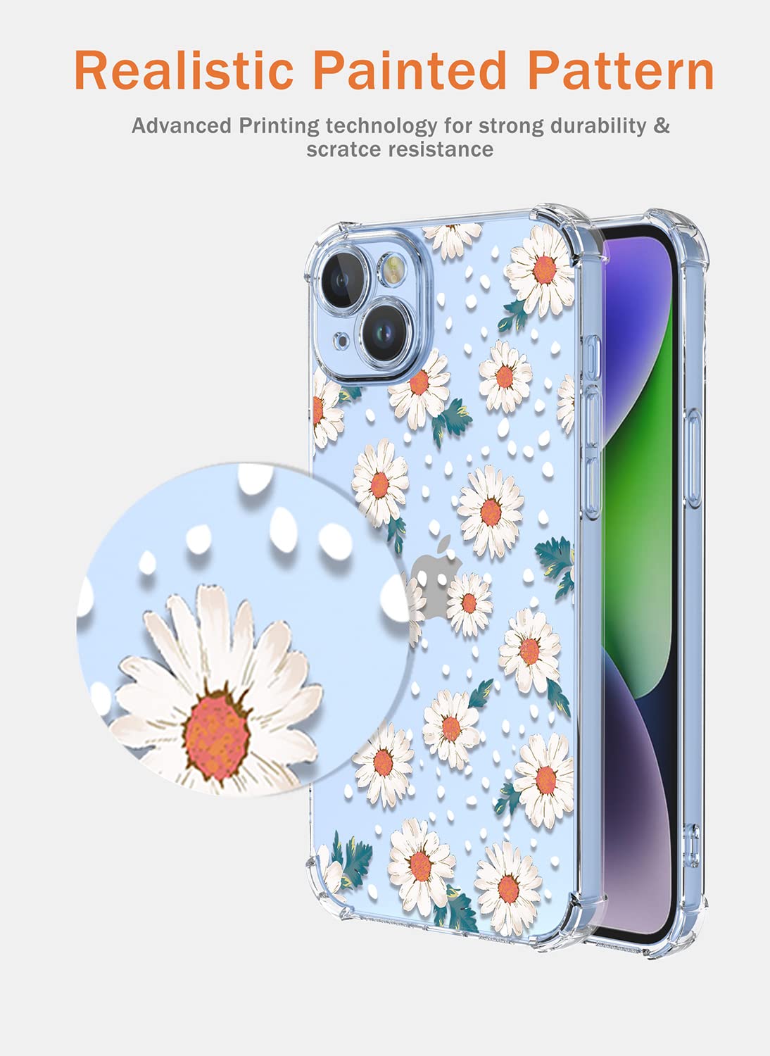 XINYEXIN Clear Cover per OnePlus 11 Motivo Fiori Floral