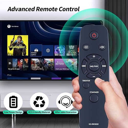 Miniatura 5 de NS-HMSB20 - Mando a distancia de repuesto para Insignia 2.1 Canal Mini Soundbar NSHMSB20 NS-HMSB20