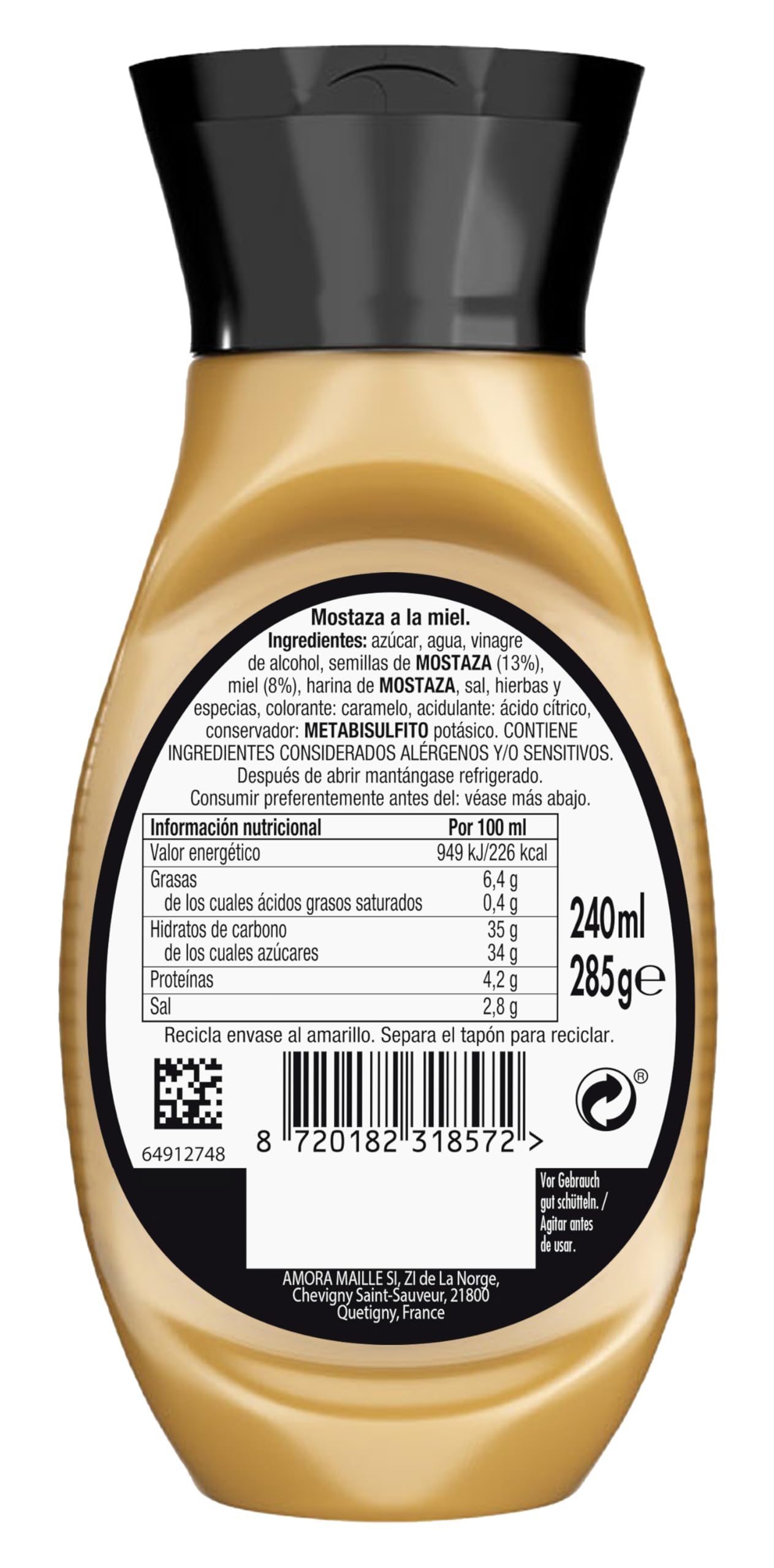 Maille Mostaza Miel en Botella PETR 265gr