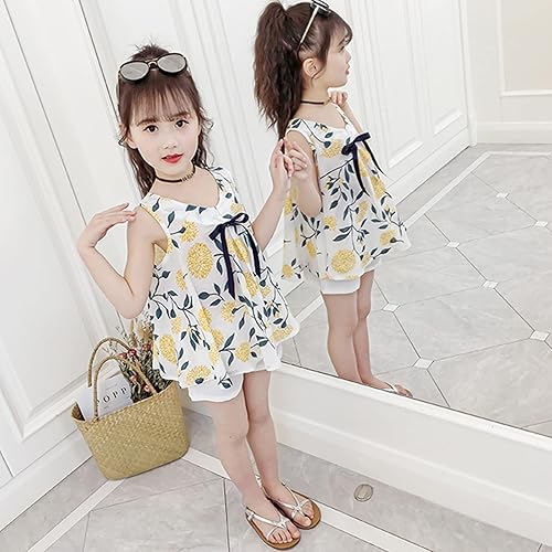 Miniatura 4 de Vestido de princesa para niña, vestido de fiesta para niñas pequeñas, ropa de verano sin mangas, vestido de princesa floral