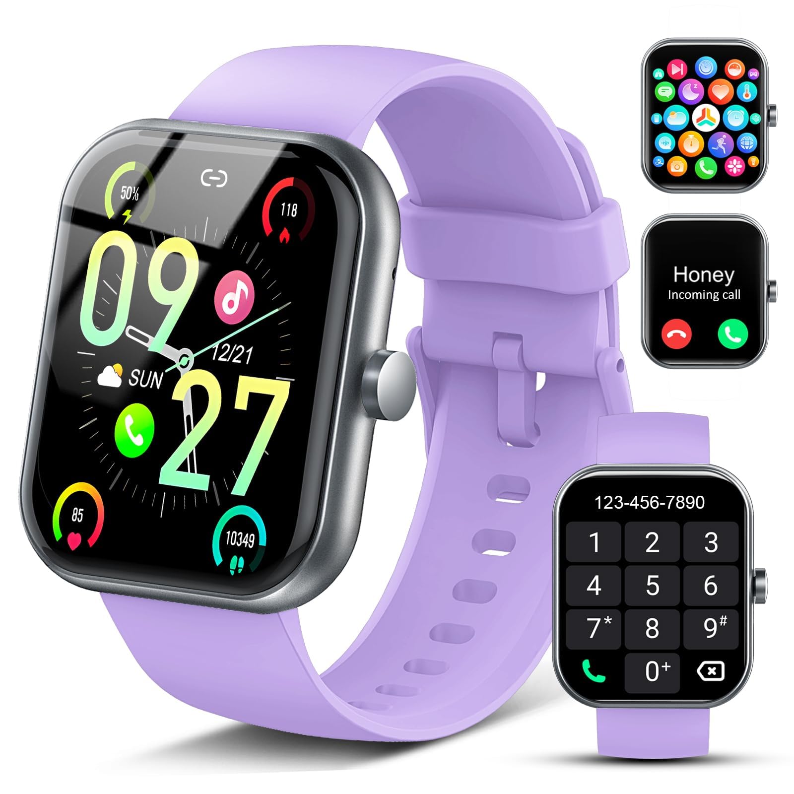 Smart Watch for Men Women (Answer/Make Call), 2025 1.83" HD Touchscreen Fitness Tracker, 110+ Sport Modes, Fitness Watch with Heart Rate/Sleep Monitor/Step, IP68 Waterproof Smartwatch for Android iOS