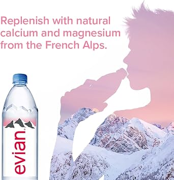 Evian Still Mineral Water,12x1L