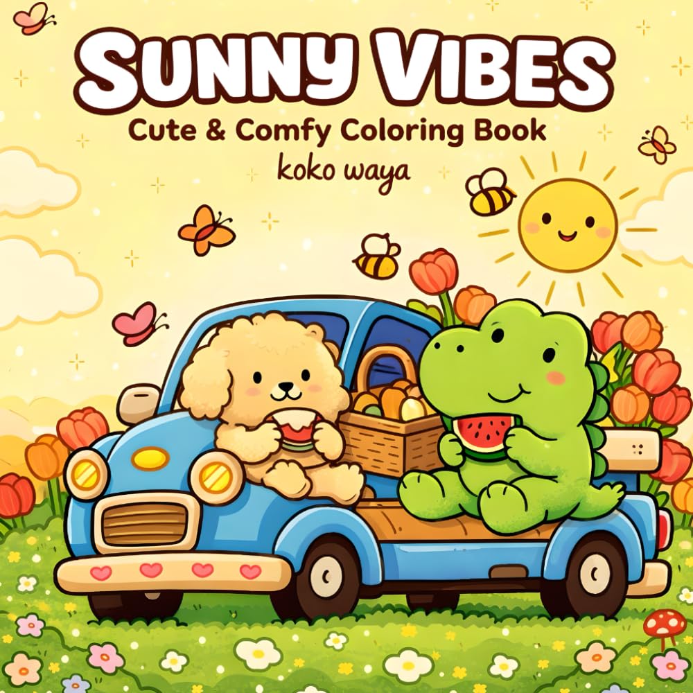 sunny vibes coloring book: Bright summer scenes for relaxing creativity and cheerful mood boosting art