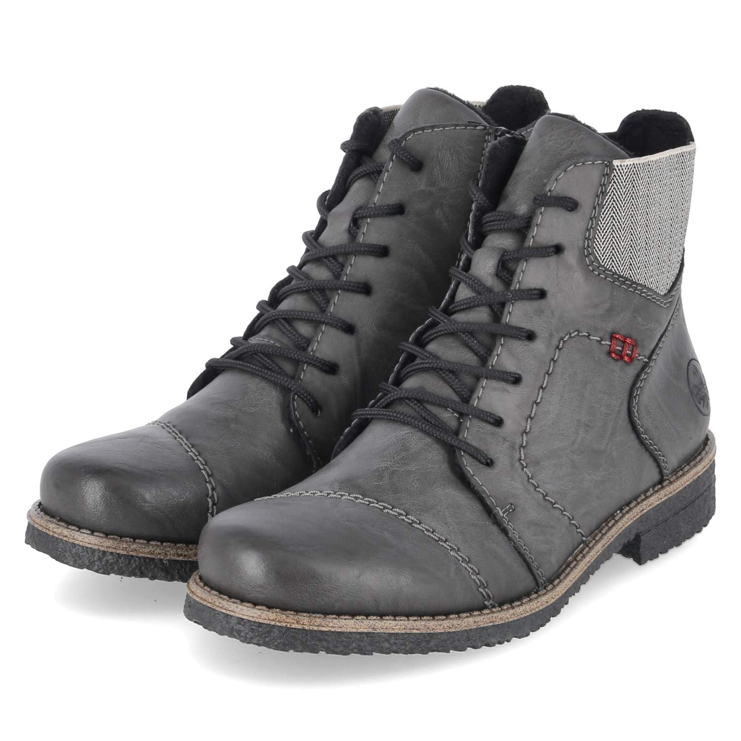 Rieker 73522-45 Schnürstiefel Synthetik Damen in grau