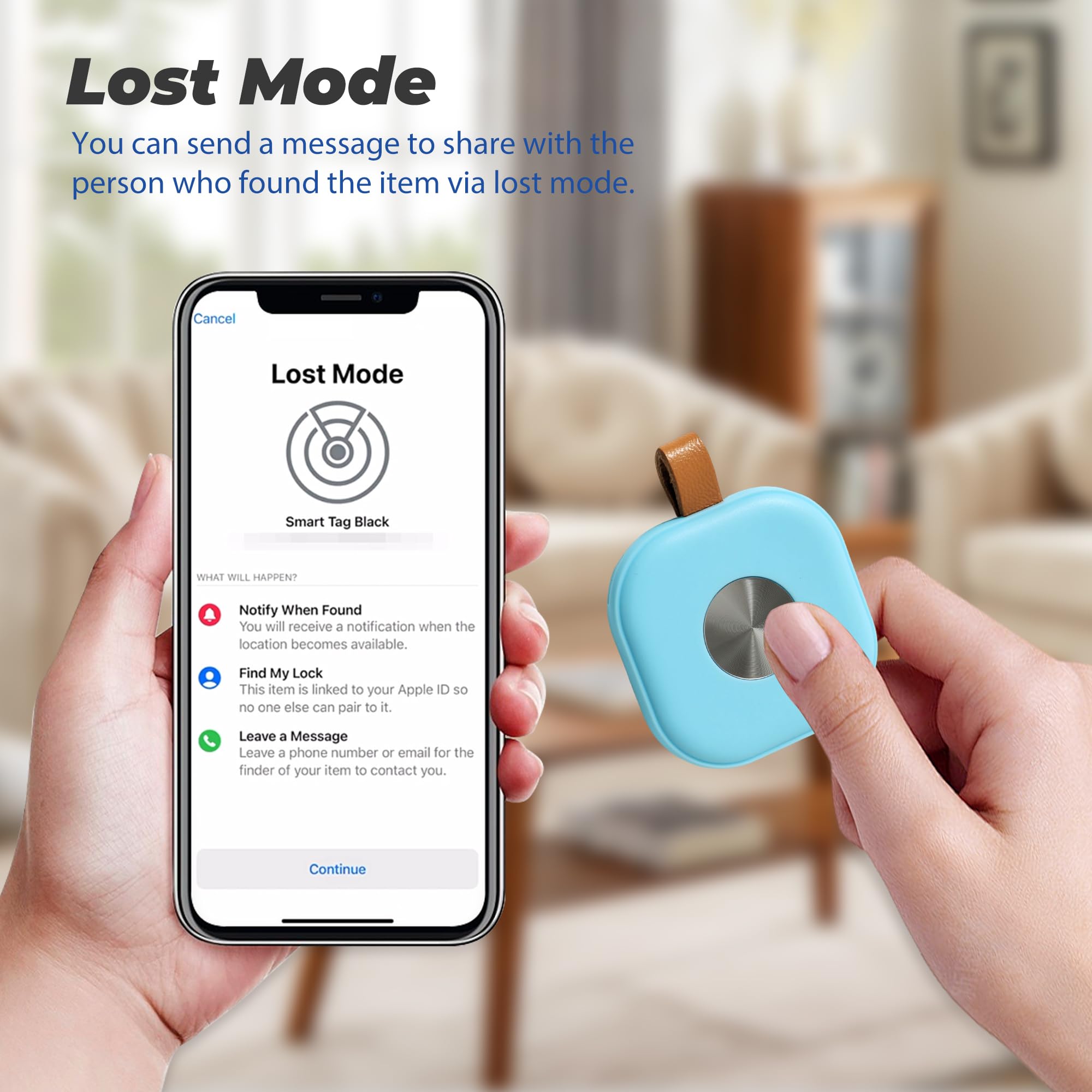 Traqueur d'air, localisateur de clés fonctionne avec Find My App (iOS uniquement), traqueur Bluetooth pour clés, bagages, valises, localisateur de clés avec son, étiquettes de suivi dans le monde