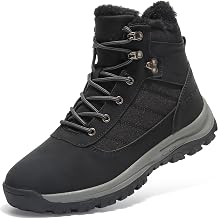 TSIODFO Mens Snow Boots Outdoor Waterproof Winter Boots Fur Lined Cold Weather Shoes