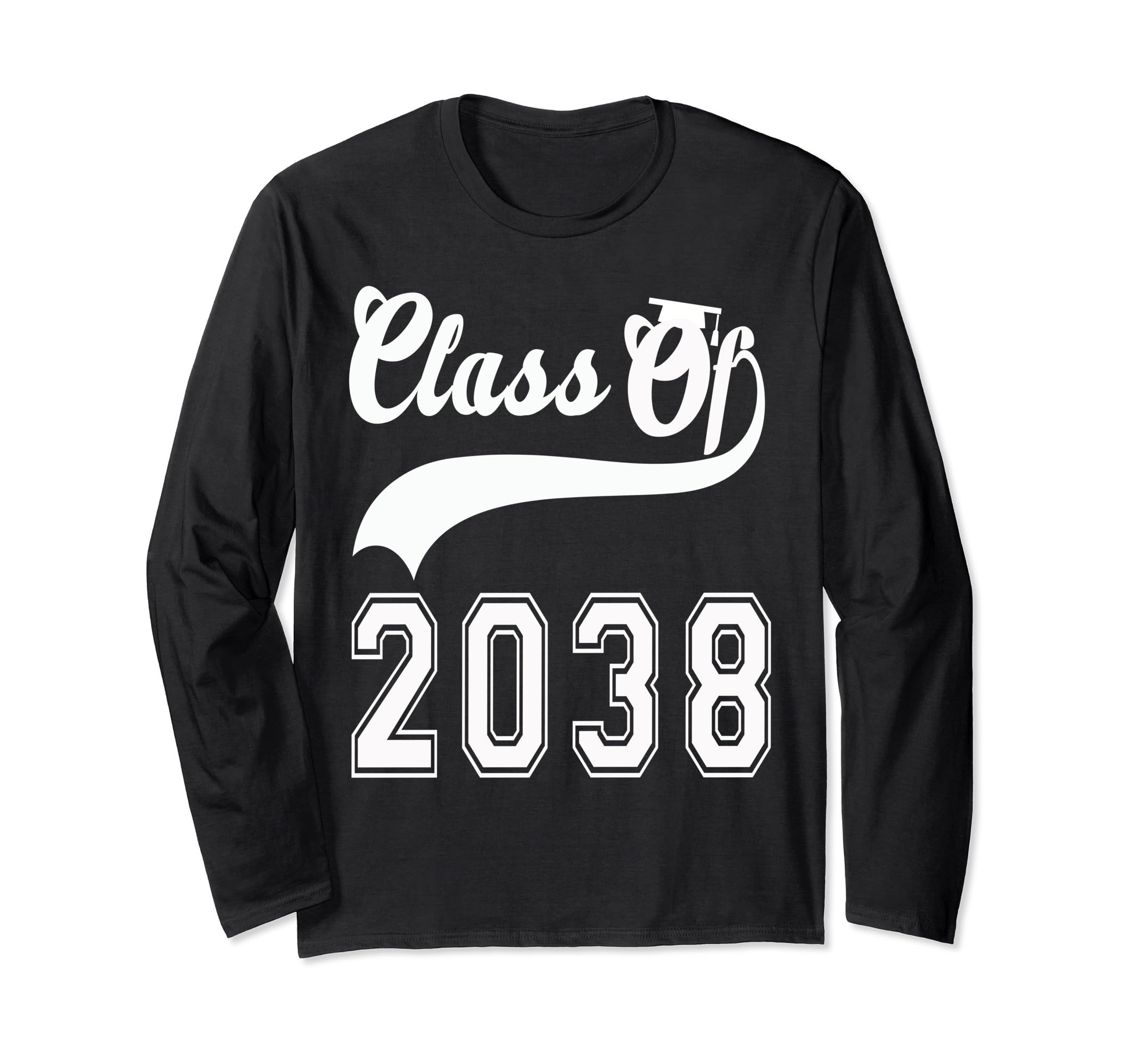 Kindergarten To Graduation Grow With Me FunnyClass of 2038 grow with me Long Sleeve T-Shirt