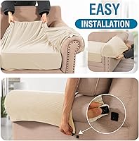 Vista 277 de H.VERSAILTEX Multi-Pieces Sofa Covers Stretch Couch Covers Form Fitted Seats and Back Cushions Covers