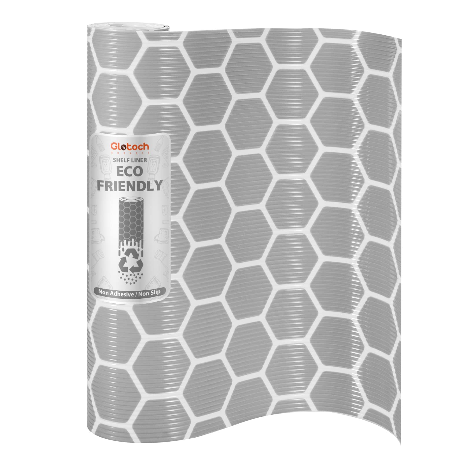 Glotoch Premium Non Slip Shelf Liner 12” X 20 Ft, Non Adhesive Drawer Liner, Waterproof Shelf Paper for Kitchen Cabinets, Drawer, Fridge, Wire