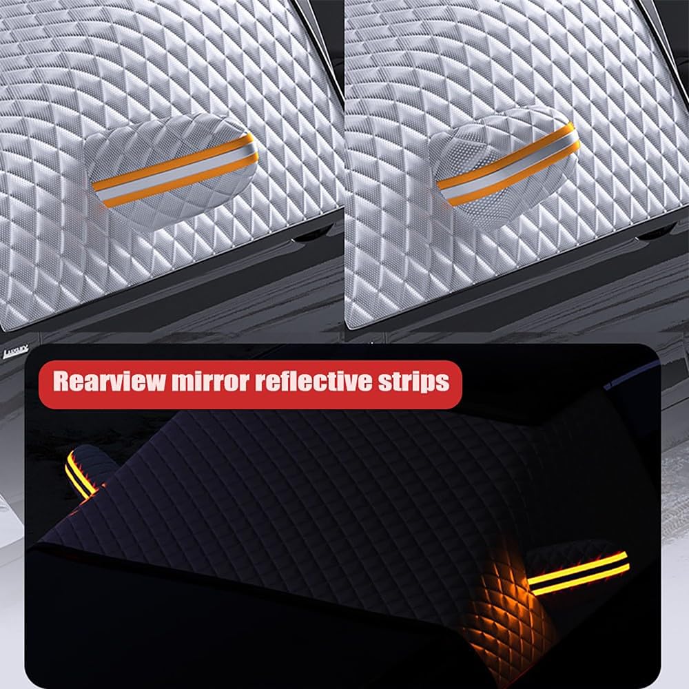 Frontscheibenabdeckung für VW T-Cross TROC Sport Caravelle Sharan 2000-2023 2024, Magnetische Auto Windschutzscheibenabdeckung Scheibenabdeckung Für Die Gegen Schnee EIS Frost Sonne,M Style