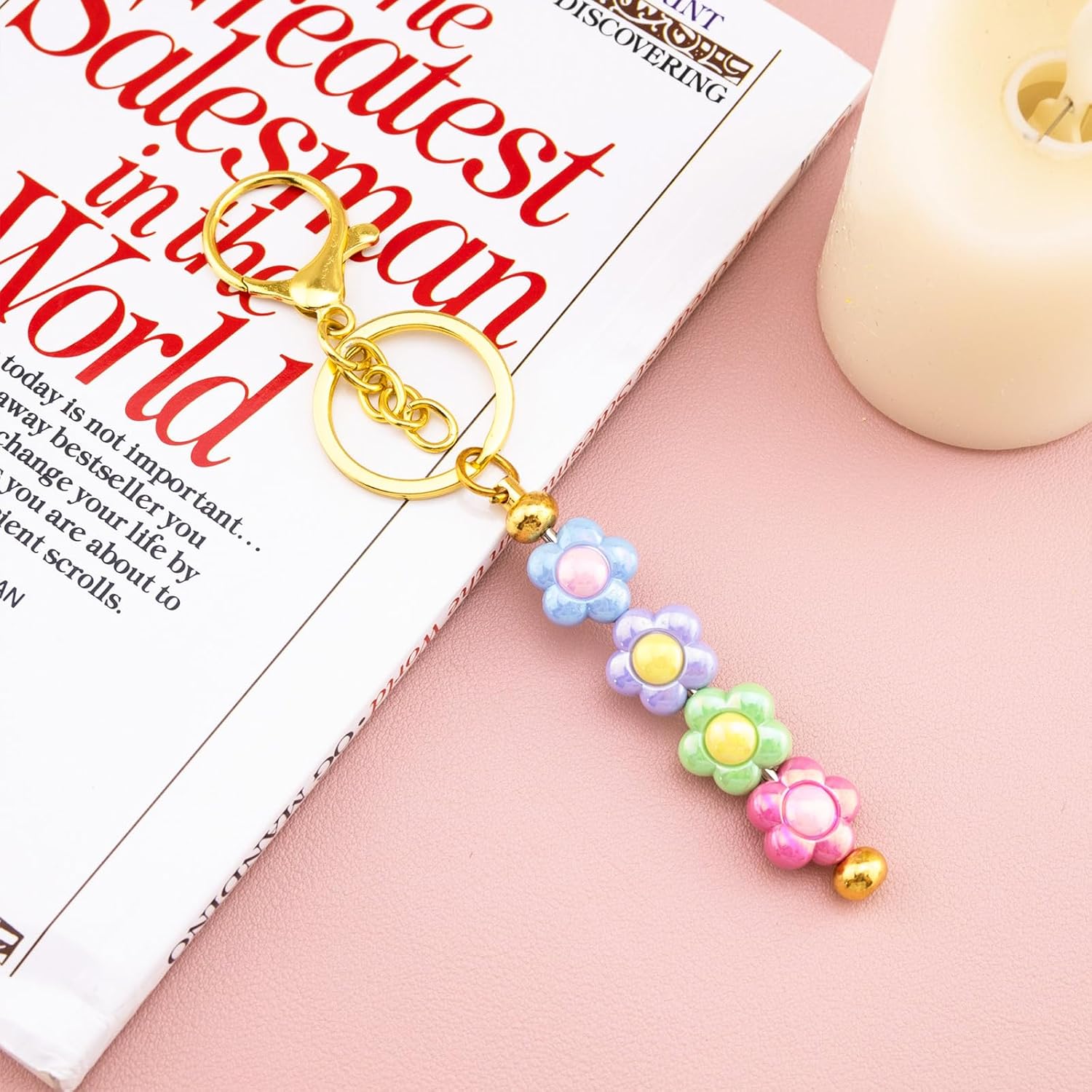 beadable keychains Bulk 8pcs Blank Keychain Making Kit Keychains Accessories For Women Man Cute Blank Keychain Bar