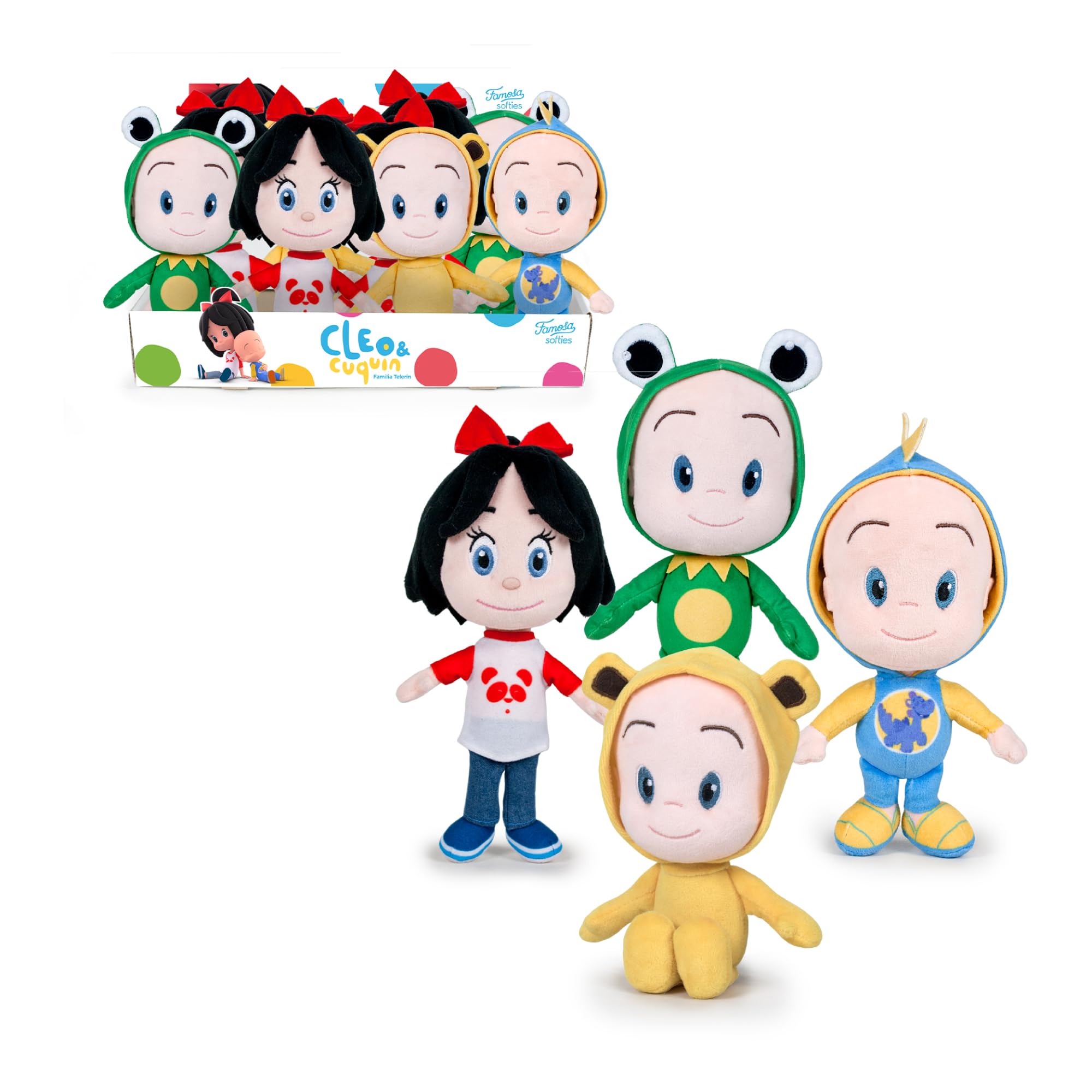 Famosa Softies – Plüschtier Cleo Aus Der Telerin-Familie, Ca. 22 Cm, Mit Schlafmelodie Der 80er