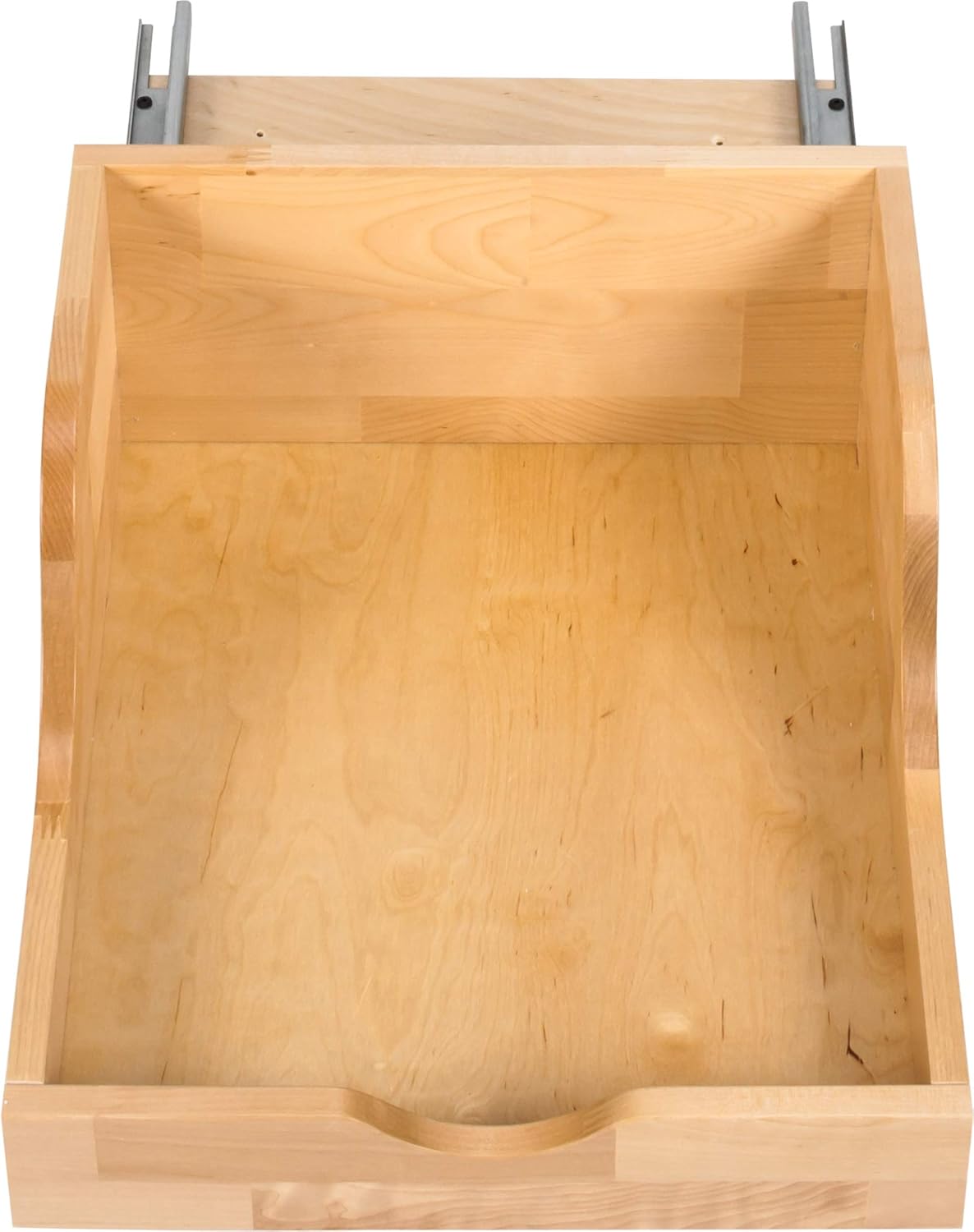 Hardware Resources ROVHB18-WB Preassembled Vanity High Back Rollout Shelf System, White Birch