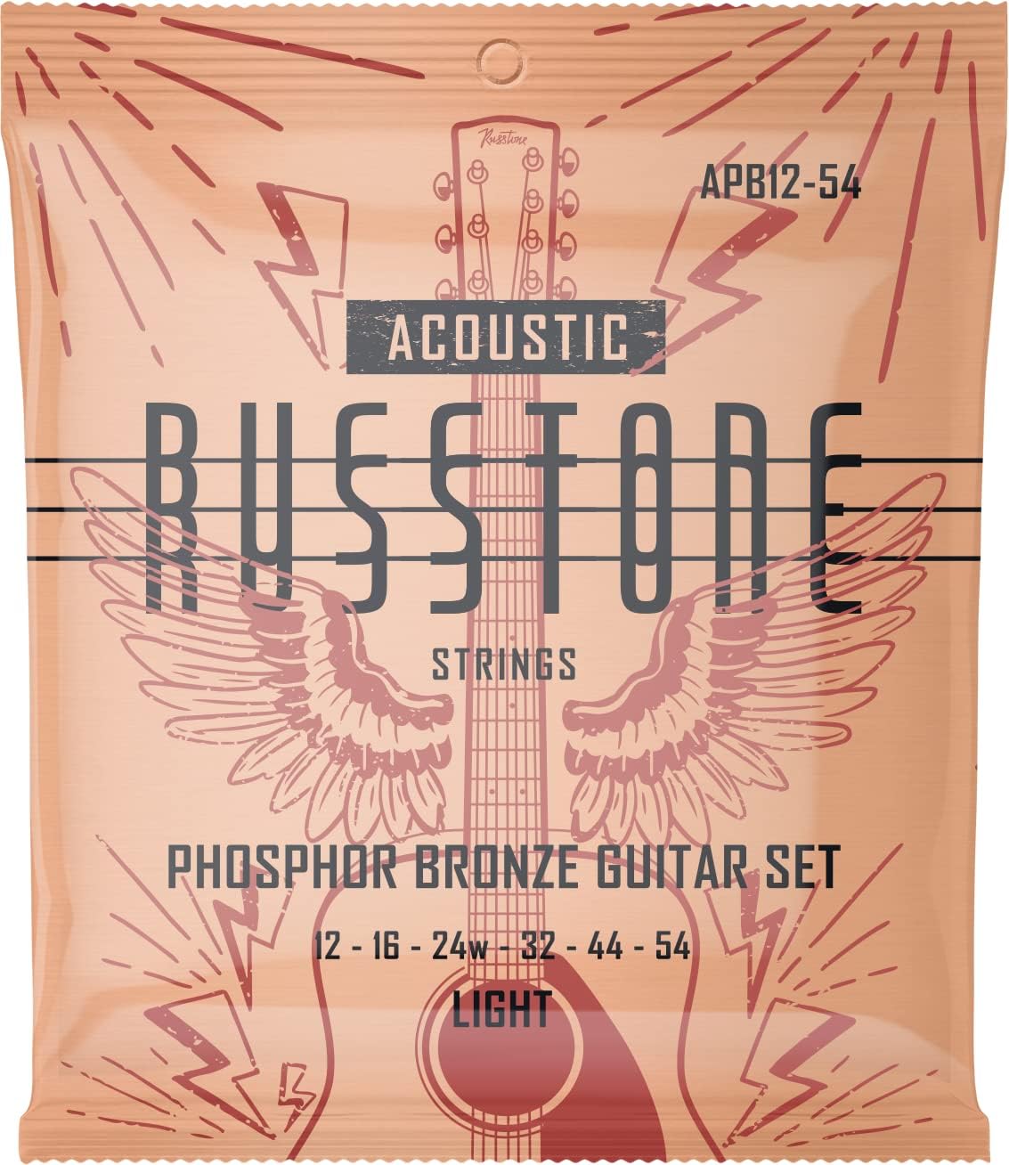 RUSSTONE APB1254 Guitar strings for a 6string acoustic