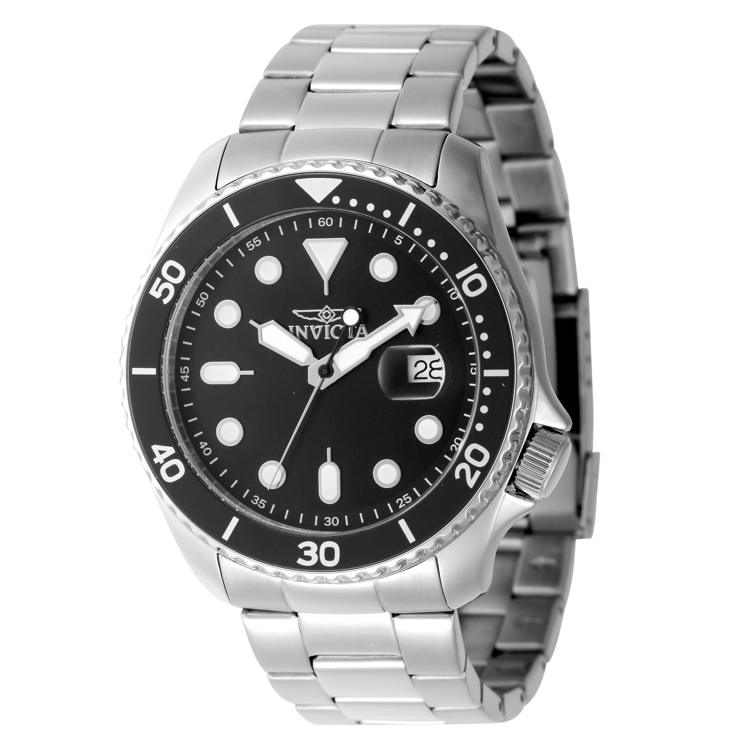 Invicta Pro Diver Men 46mm Stainless Steel Steel Luminous Green dial VJ42 Quartz