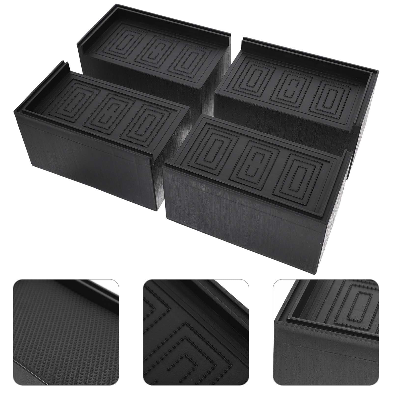 UKCOCO Elevadores Niveladores de Muebles de Goma Negro 4piezas para Patas de Muebles Fácil Instalación Ideales para Escritorio y Mesa de Noche