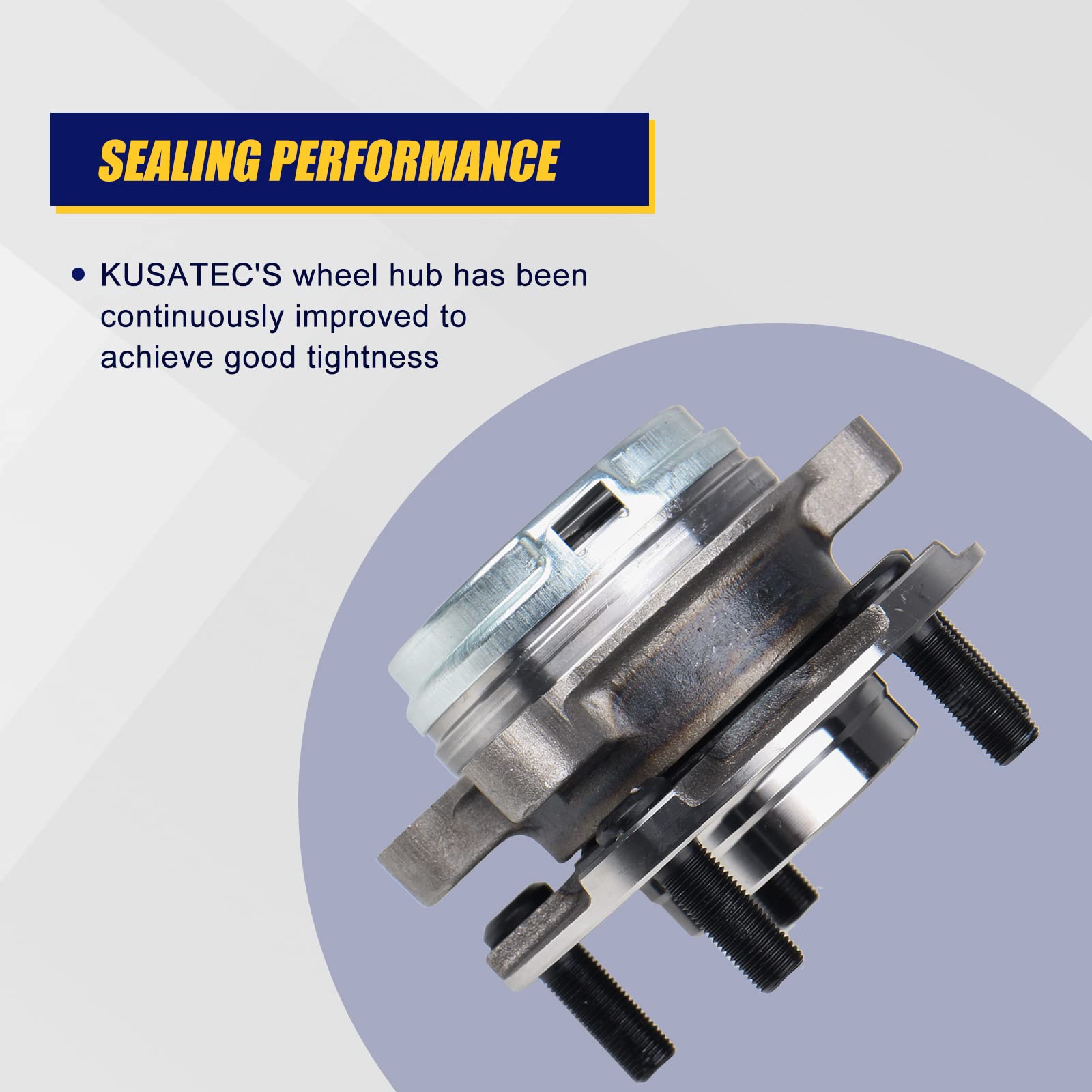 KUSATEC 513296 Front Wheel Bearing and Hub Assembly Fit For Nissan Altima 2007-2018, Maxima 2009-2019, Murano 2009-2018, Pathfinder 2013-2019, Infiniti JX35 2013, QX60 2014-2019