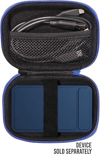 Miniatura 3 de Alltravel Funda tamaño palma para cargador portátil inalámbrico magnético plegable, compatible con Yiisonger, Anker 622633, AOGUERBE, podoru (azul)