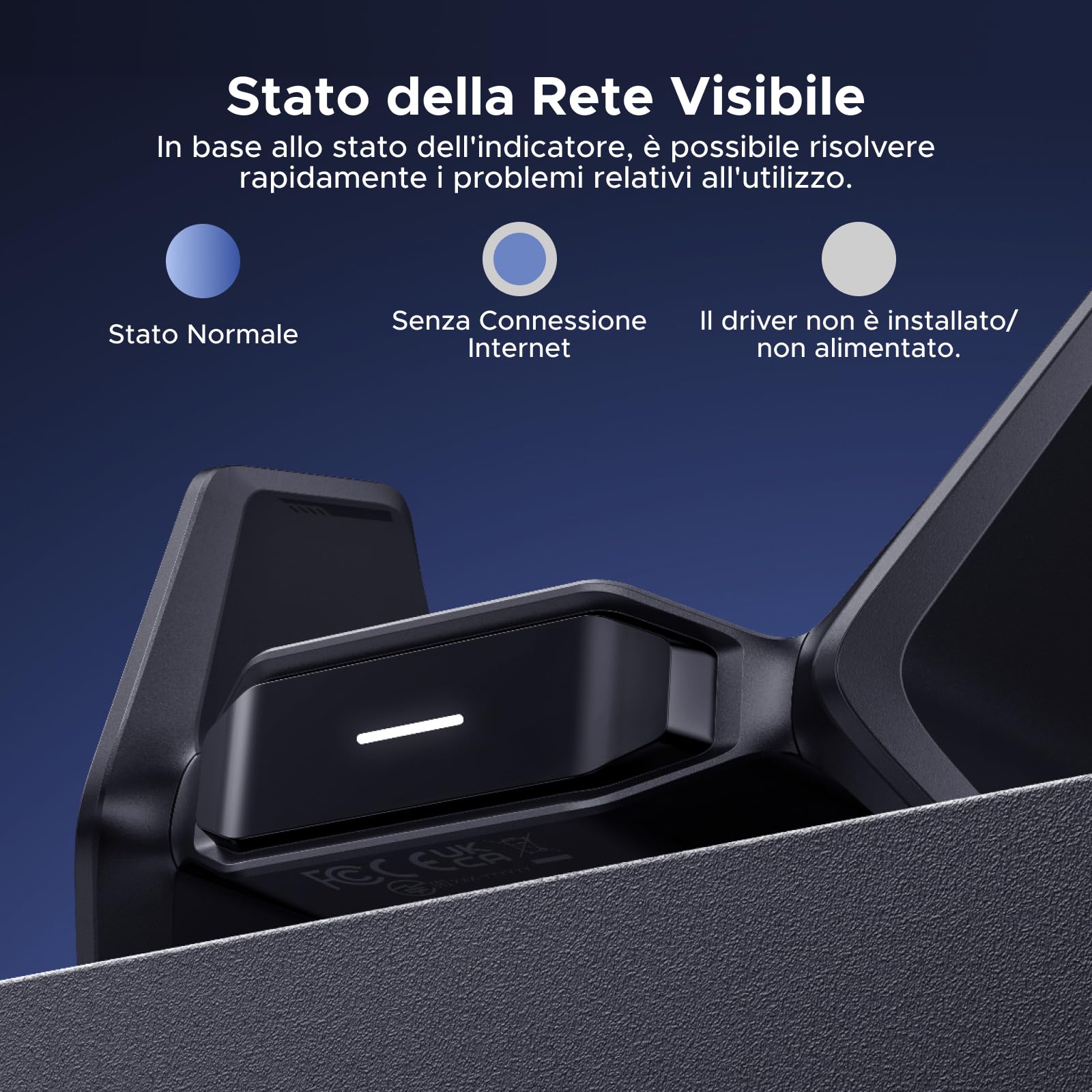 UGREEN Chiavetta WiFi 7 BE6500 Potente Adattatore USB Senza Fili Tribanda 6GHz 5GHz 2.4GHz Dongle USB WiFi Rete Modalità Soft AP Cifratura WPA3 Driver Integrato Compatibile con Windows 11 10